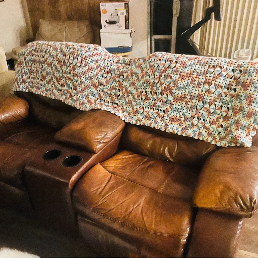 Cozy Multicolor Crochet Throw Blanket